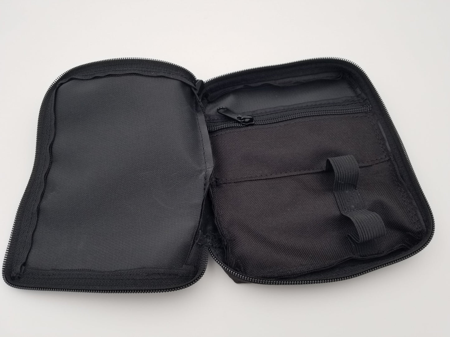 Bug-Out-Bag with loops for mold handles, and dropper bottle. Pocket for instructions, rim cleaner, powder dipper, and prime-all.
