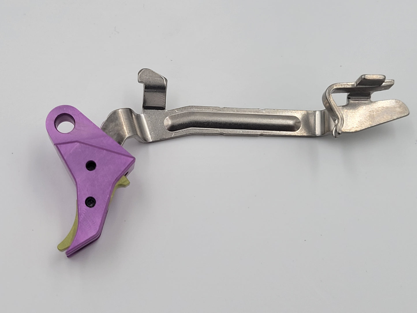 Glock 17-19 Purple / Green Trigger Side View