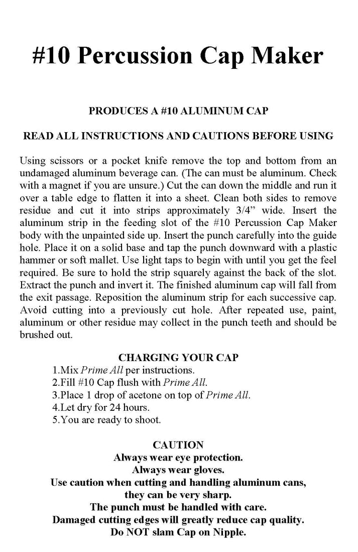 #10 Percussion Cap Maker – 5ddefense