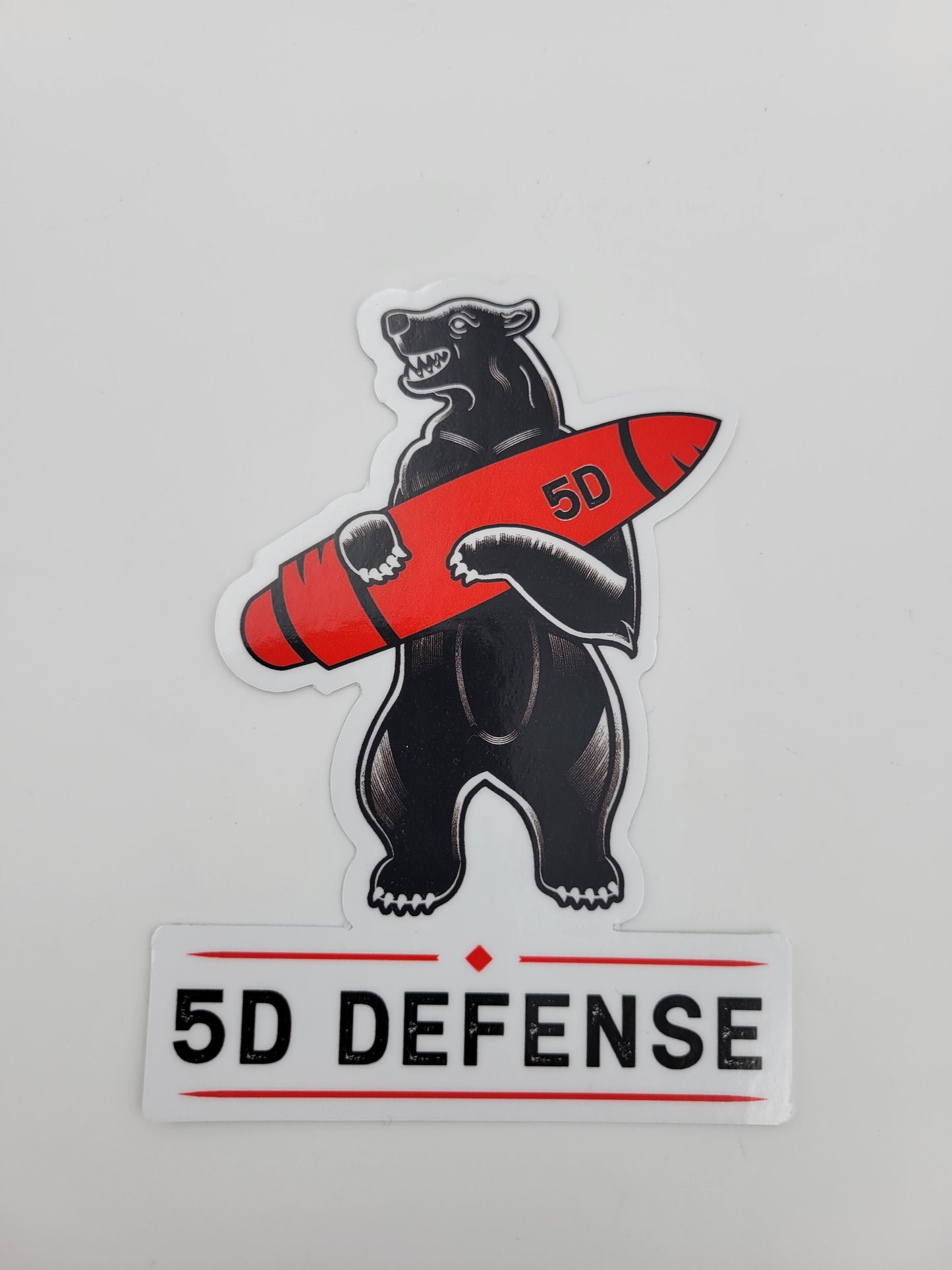 5D Logo Sticker with White Background